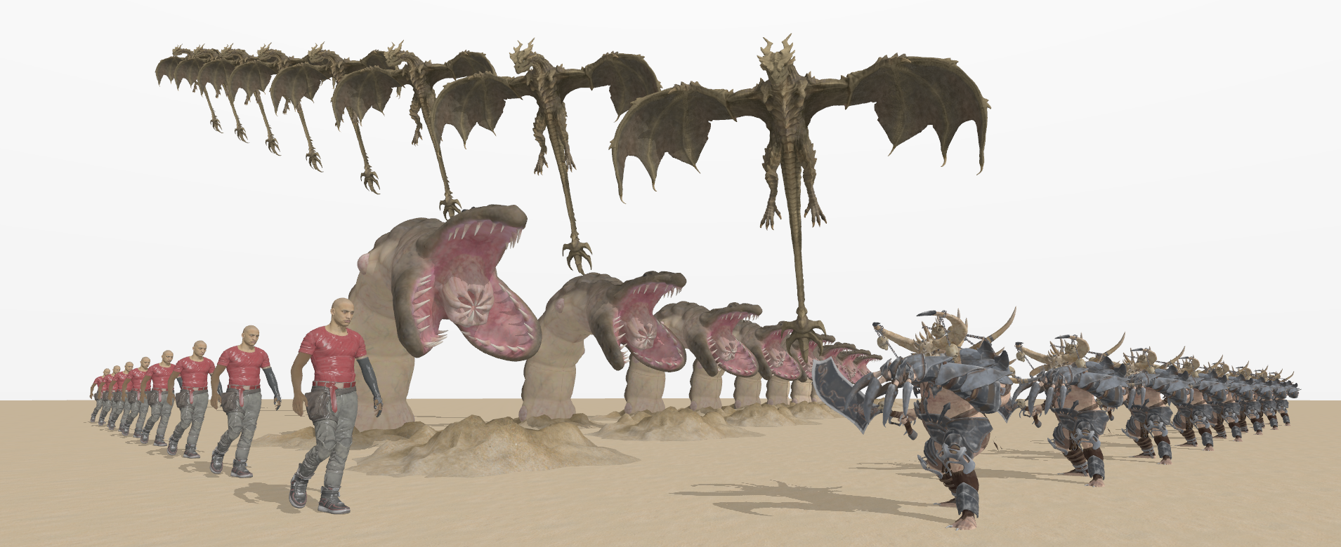 Animated, skinned 3D models)